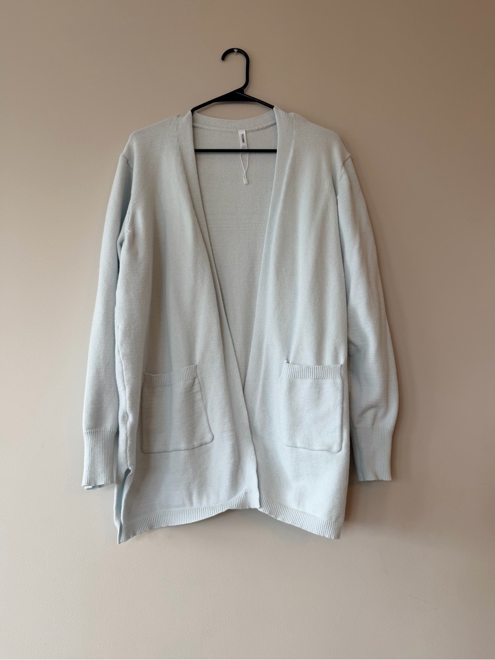 Light Blue Women's Open-Front Cardigan Sweater